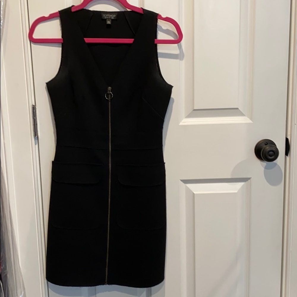 TopShop Black ZIP Dress.
